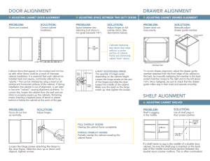 Cabinet Care Door and Shelf Alignment diagram